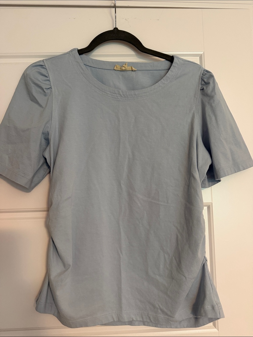 Madewell Powder Blue Puff Sleeve Cotton Tee